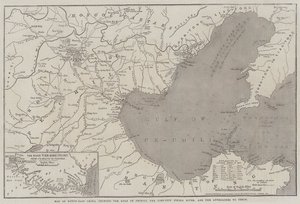 Kaart van Noordoost-China, met de Golf van Pechili, de Tien-Tsin (Peiho) Rivier en de toegangen tot Peking